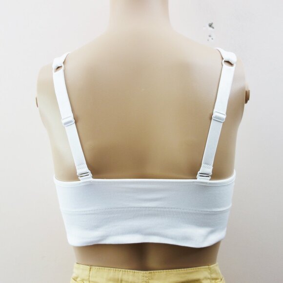 PUMA 2-Pack Seamless Square Neck Sports Convertible Bras White Grey (M) NWOT! - Picture 4 of 15
